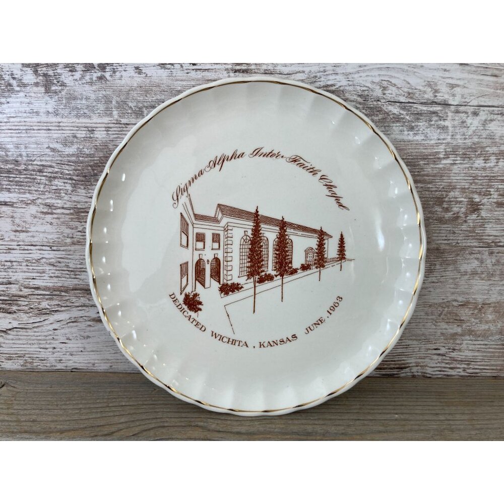 Sigma Alpha Sorority 50th Anniversary Plate Inter Faith Chapel Wichita, KS 1963